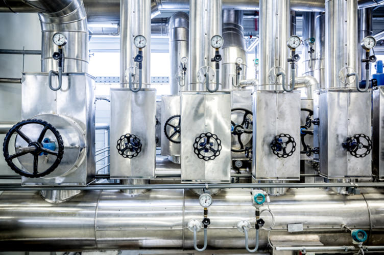 Bild vergr&ouml;&szlig;ern: Sammelschiene eines Prozessdampfnetzes